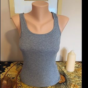 Form fitting Sporty Gray Tank Top